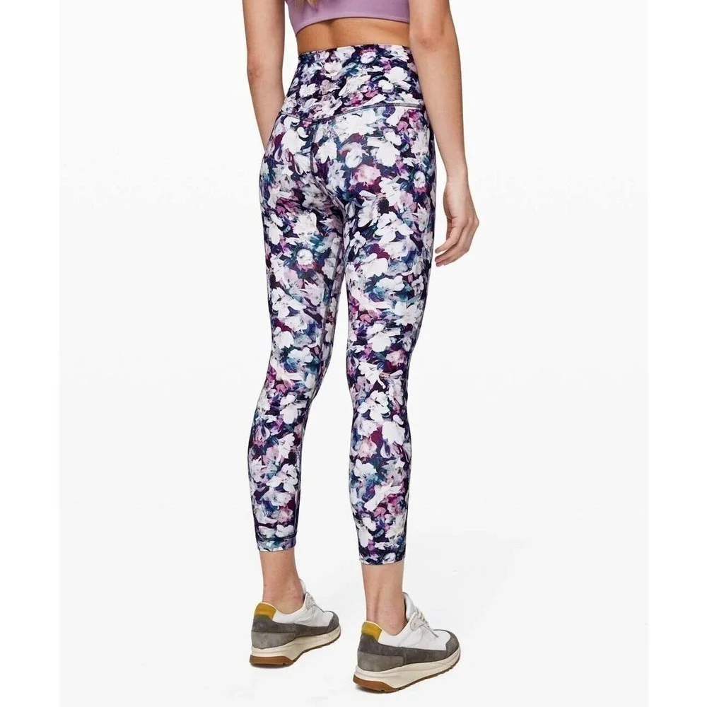 Lululemon Align Crop 25" Utopia Multi Floral Leggings Women's Size 10 - Picture 2 of 5